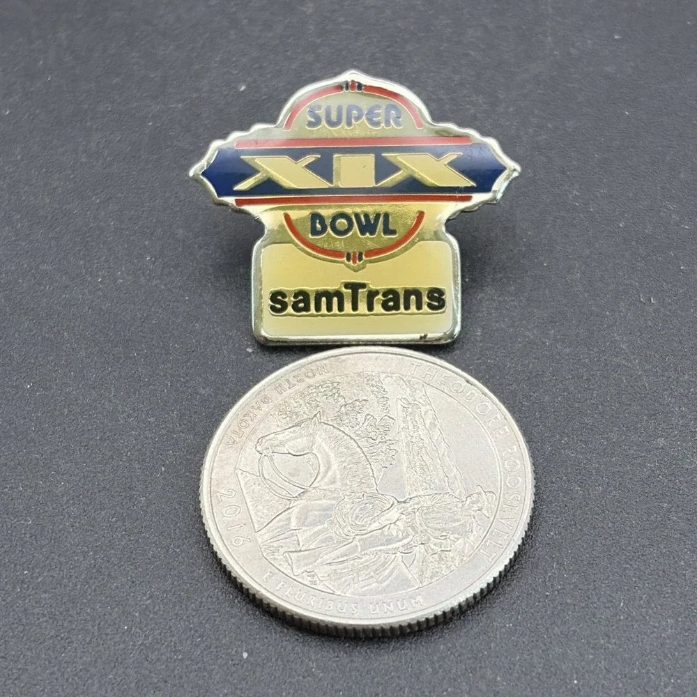 Super Bowl XIX NFL Football samTrans‎ Lapel Hat Pin